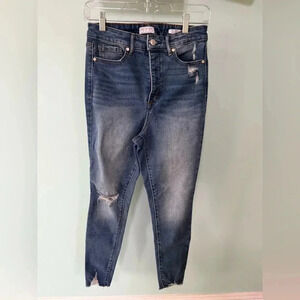 Sofia Vergara Rosa Curvy Ankle Distressed Jeans